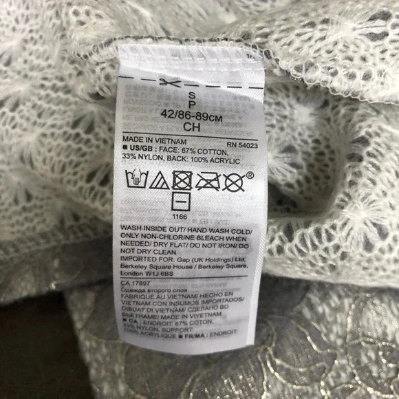 New banana republic bonded metallic lace sweater top blouse small party holiday - Picture 16 of 16